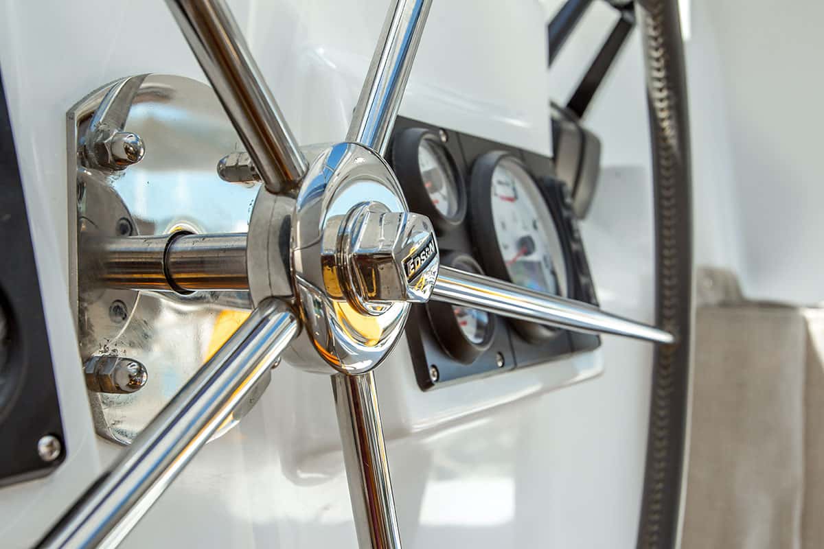yacht steering wheel