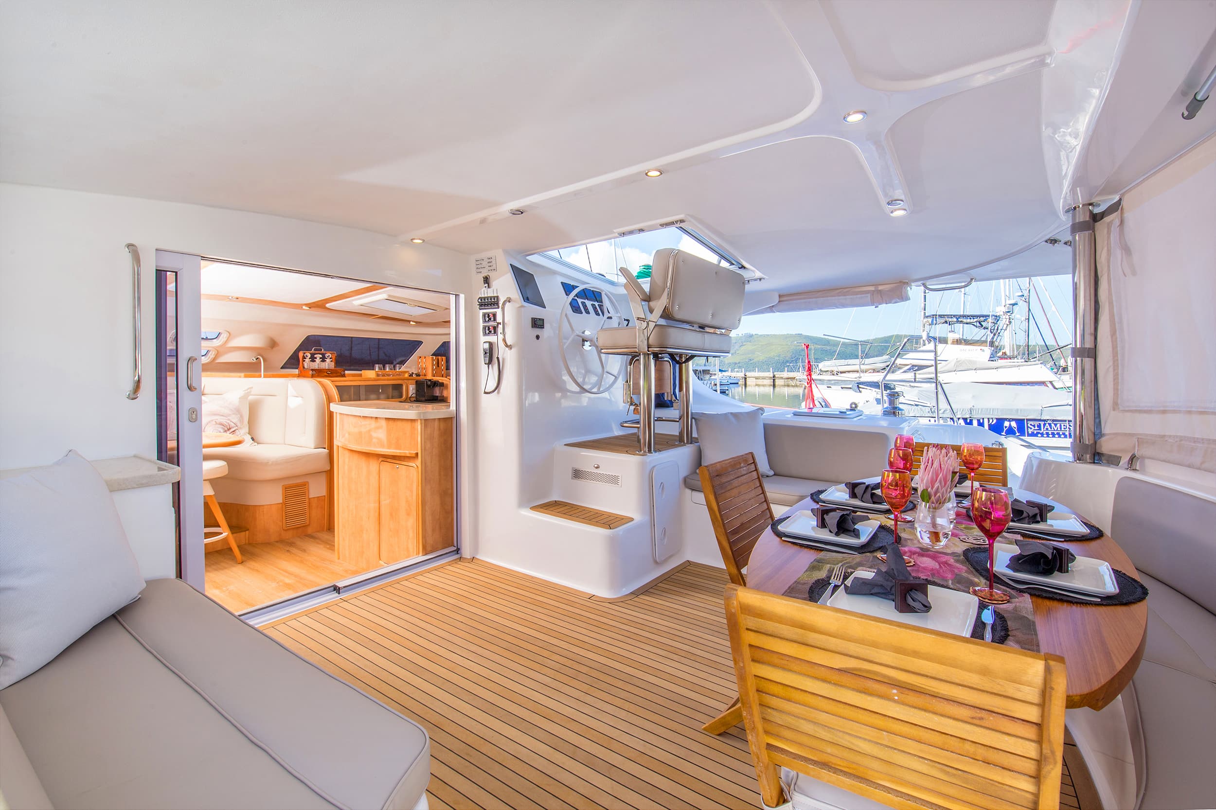 outside area on yacht