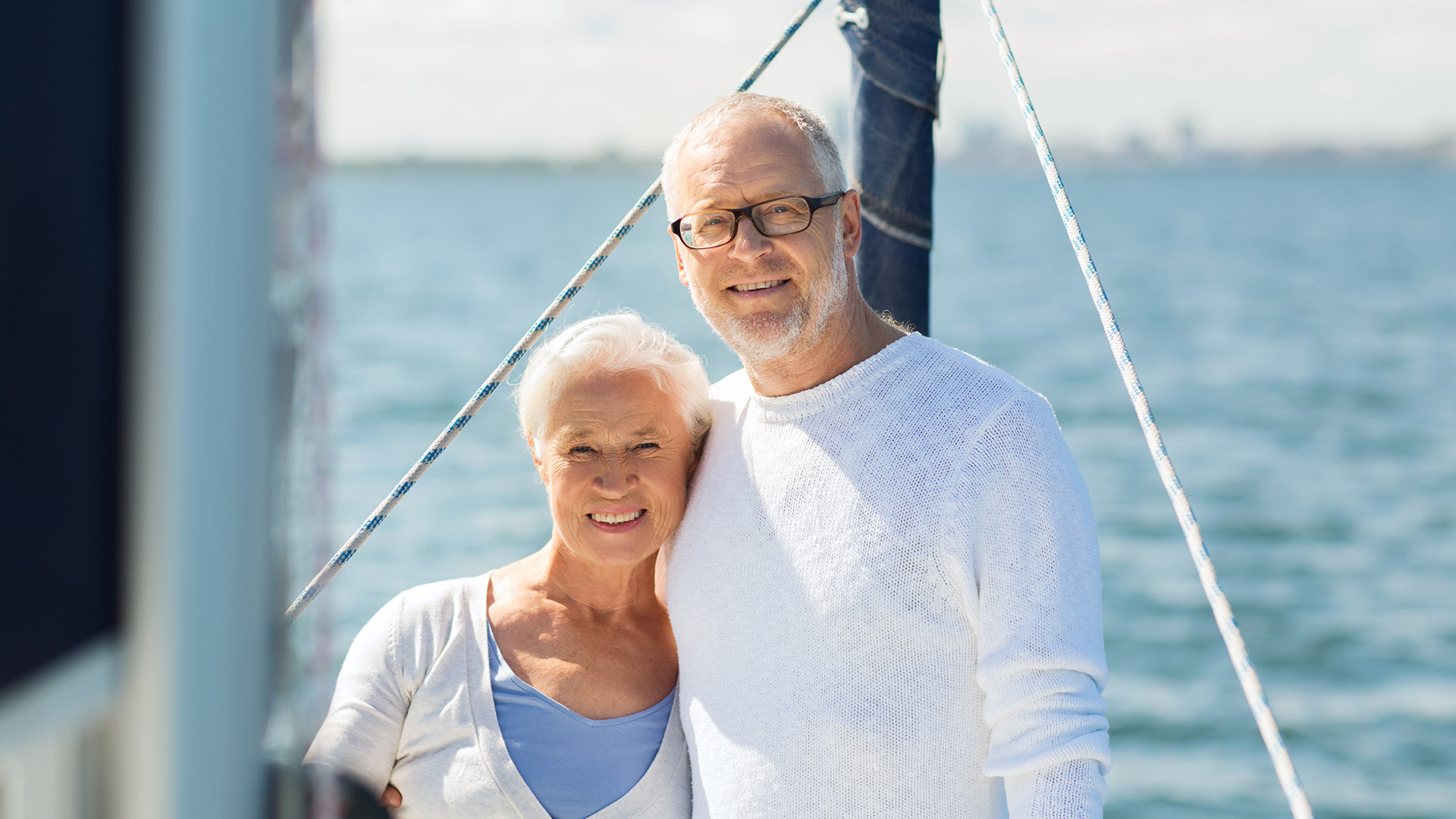 couple on yacht