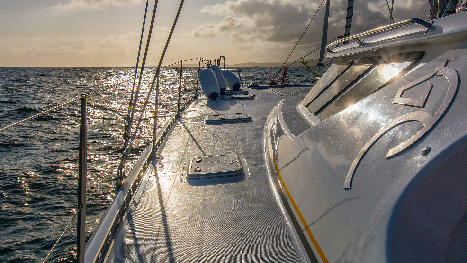 close up of yacht